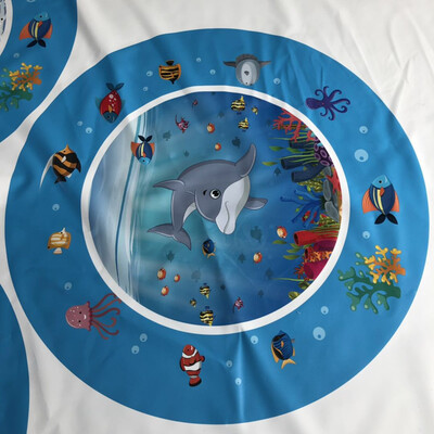 

PVC Bright Color Baby Inflatable Water Mat Infant Underwater World Playmat Toddler Fun Activity Pad Perfect for Summer Use