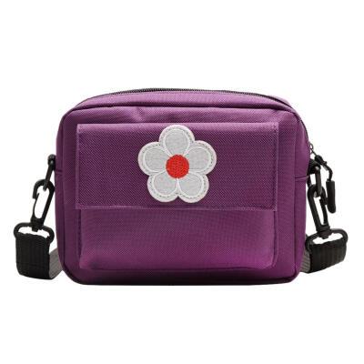 

Flower Decor Shoulder Messenger Handbags Canvas Women Small Crossbody Bags