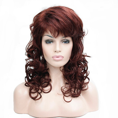 

StrongBeauty 18" Long Wavy Light Brown Highlighted Full Synthetic Wig COLOUR CHOICES