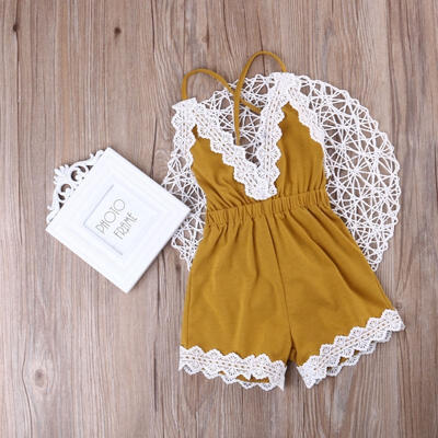 

Lace Baby Girls Halter One-pieces Romper Jumpsuit Sunsuit Outfit Clothes 0-24M