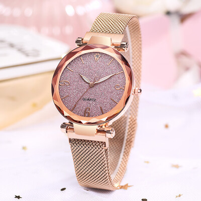 

RM Fashion Simple And Simple Scale Star Sky Dial Mesh With Quartz Womens Watch