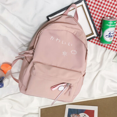

A Cute&Lovely Girl Soft Girl School Bag Girl Student Shoulder Bag Girl Korean Version High School Fashion Backpack