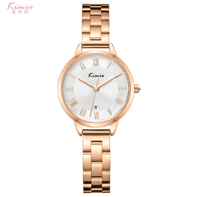 

Steel band calendar watches womens slim&simple temperament ins wind retro ladies watches waterproof French minority