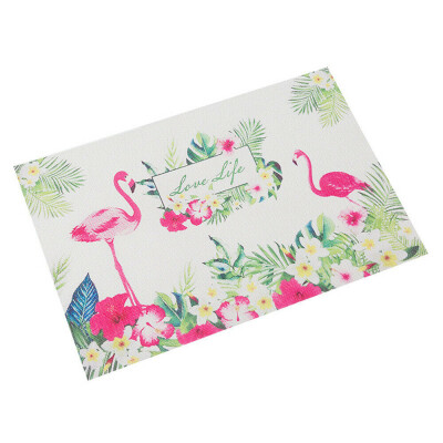 

Tableware Waterproof Flamingo Placemat Dining Table Mats Disc Bowl Slip-resistant Creative Printed Kitchen Dining Pads Mat 45x30cm