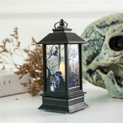 

2019 Halloween Vintage Pumpkin Castle Light Lamp Party Hanging Decor LED Lantern Party Supplies Halloween Vintage Lanter