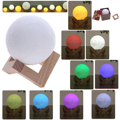 

3D Moon Lamp USB LED Night Light Moonlight Gift Touch Sensor Color Changing