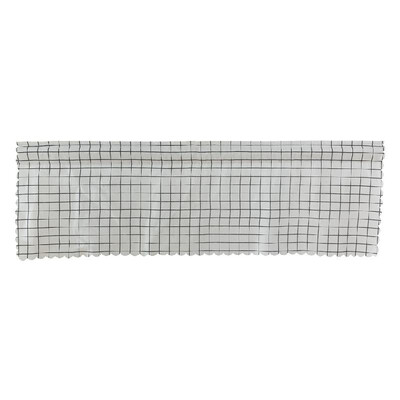 

Valance Grid Stripe Style Blackout Window Curtain Valances Short Semi-Sheer Curtains Rod Pocket Window Drapes for Kitchen Balcony