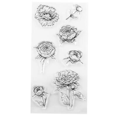 

Silicone Transparent Seals Clear Stamps Flower for DIY Scrapbooking Photo