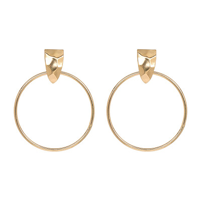 

AOTEMAN 3 color HOT Women Fashion Metal Earrings 2019 New Arrival Brand Big Round Dangle Earring for women girls wholesale