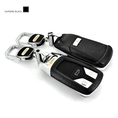 

Top Layer Leather Car Key Case for Audi A3A4LA6LQ7TTTTS All Series Car Key Cover Shell Car Keychain Car Accessories