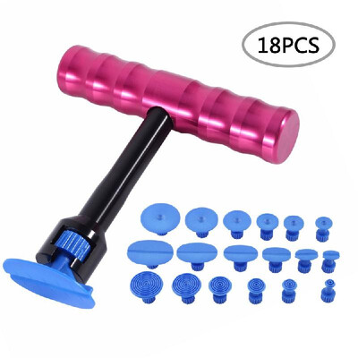 

Paintless Dent Repair Removal Kit Tools T-Bar Puller Lifter Dent Removal Set with 18 Tabs Car Repair Tool