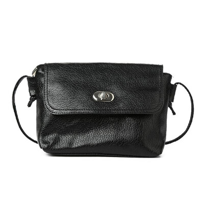 

New Fashion Women Shoulder Bag Solid Color Flap Zipper Fastening Twist Lock Messenger Crossbody Bag