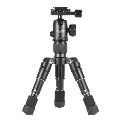 

XILETU FM5 Aluminum Alloy Desktop Travel Black Tripod Compact Macro Tripod with Ball Head for DSLR Camera Smartphones
