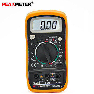 

PEAKMETER MAS830L Digital Multimeter AC DC Voltage DC Current Resistance Multitester