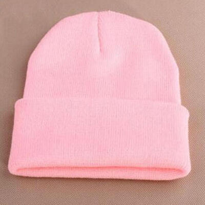 

Fashion Men\s Women Solid Color Beanie Knitted Hip-Hop Winter Warm Dance Hat