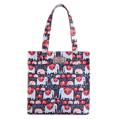 

Printed Bag Single Shoulder Female Fashion Canvas Shopping Bag Handbag Large Capacity Portable Oxford Bag Female