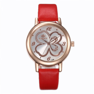 

New student ladies fashion simple four-leaf clasp belt