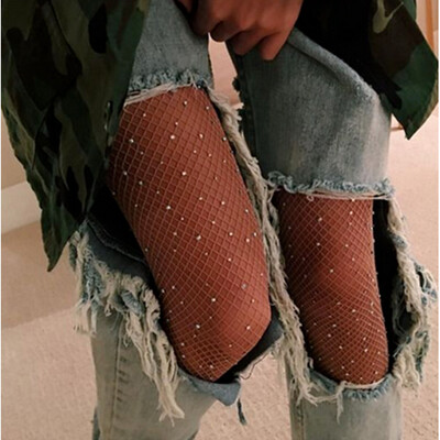 

Sexy Womens Bling Crystal Rhinestone Fishnet Pantyhose Tights Stockings Fashion