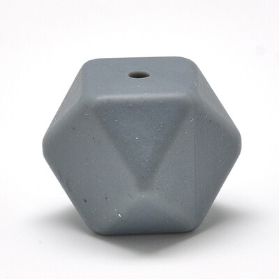 

Food Grade Environmental Silicone Beads Chewing Beads For Teethers DIY Nursing Necklaces Making Faceted Cube SlateGray 17x17x