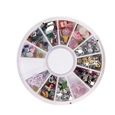

〖Follure〗3D Acrylic Nail Art Tips Decoration Flat Back Glitter Rhinestones Pearls Beads