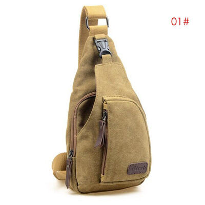 

2018 New Style Fashion Zipper Men Vintage Canvas Satchel Shoulder Sling C Bag