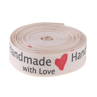 

5 Yard Love Pattern Ribbon Clothing Label Tags Craft DIY Bowknot Accessory