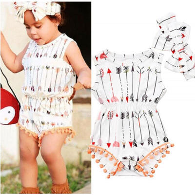 

Cute Newborn Baby Girls Sleeveless Bodysuit Romper Jumpsuit Outfits Clothes