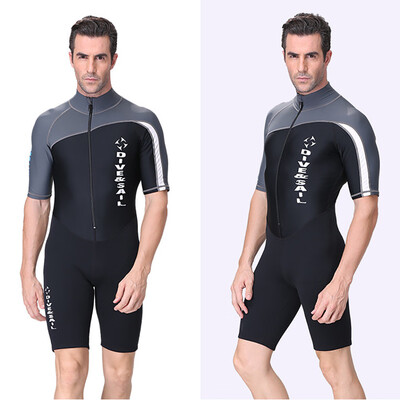 

Saidsome New Neoprene Mens Back Zip Shorty Wetsuit Scuba Diving Suit Rash Guard diving suit diving water diving mask