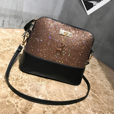 

bags for women 2019 Womens Leather Crossbody Bag Sequins Small Deer Shoulder Bags Messenger Bag schoudertas dames T10