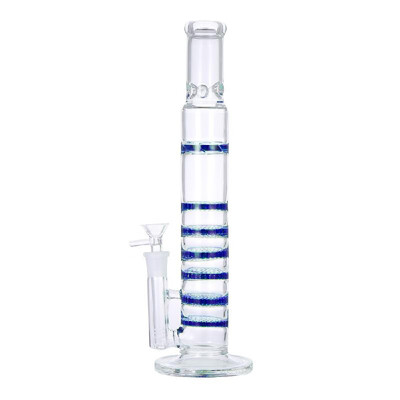 

Reusable Water Glass Pipe Percolator Pipes Cyclone Straight Tube for Smoking Hookah Stem Kit White