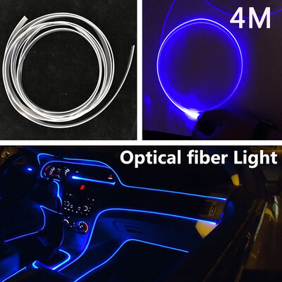 

4M Car Interior Wire Light Dash Trim Mounting Atmosphere Decorative Strip Lamp