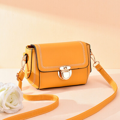 

Korean version of candy color small square bag sewing thread temperament female bag 2019 new shoulder diagonal package