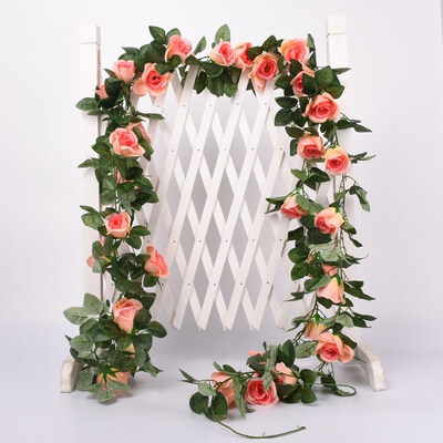 

FUNNYBUNNY Fake rose rattan flower plant artificial flower family hotel office wedding party garden craft art decoration 6colors