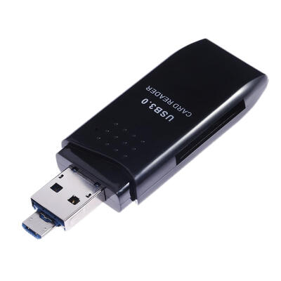 

Mini Portable USB30 Port High Speed OTG 2 in 1 SDXC TF Card Reader