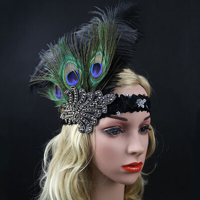 

〖Follure〗Women Party Bride Vintage Sequin Feather Flapper Headband Great Headdress