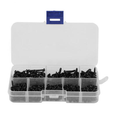 

Greensen 400PCS M3 Black Carbon Steel Self-tapping Screws Woodworking Fastener