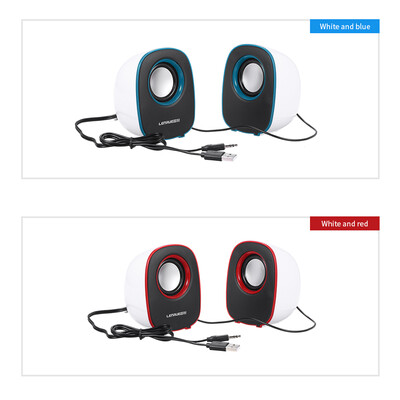 

Music Speaker Desktop Speaker Mini Music Speaker with 35mm Jack for LaptopMP3Smartphones WhiteRed