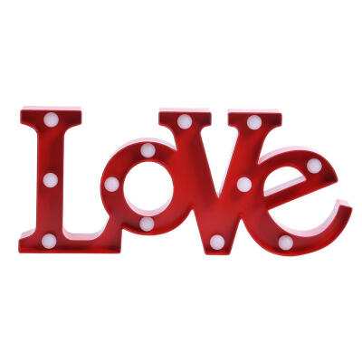 

Romantic Wall Lamps 3D LOVE Letter LED Night Light Wedding Party Decor