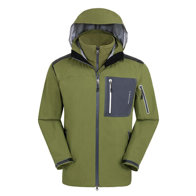 

Ontopcreeper mens jacket three-layer rubber two-piece 9665