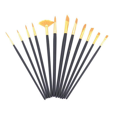 

12pcs Watercolor Paint Brushes Set Artificial Fiber Oil Painting Pen Art