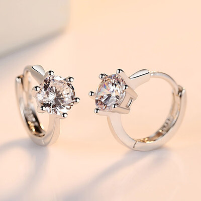 

Sleeping without picking ear buckle female models S925 silver temperament personality ear jewelry simple wild earrings small earri