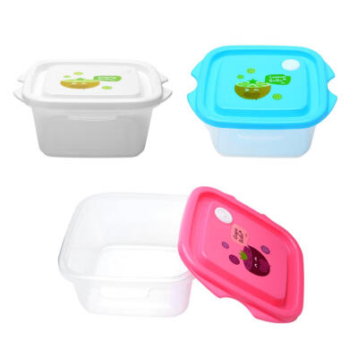 

Cartoon Microwave Storage Box Three-Piece Student Child Lunch Portable Set