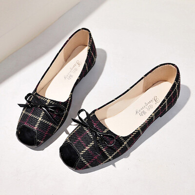 

Single Shoe Girls Spring Shoes Chao Korean version of fairy flat-soled 100 sets of gentle shoes social beans shoes