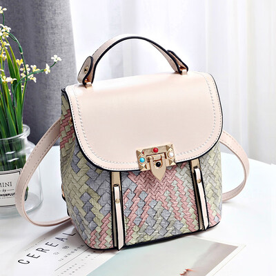 

Baggage womens fashion use shoulder backpack in summer knitting inclined Handbag Shoulder Bag Korean version Baitao