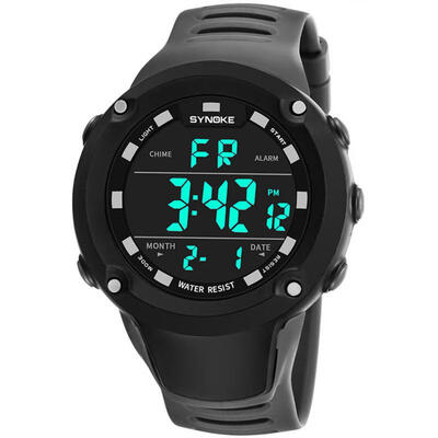 

SYNOKE Mens Digital Sports Watch Modern Waterproof Wristwatch