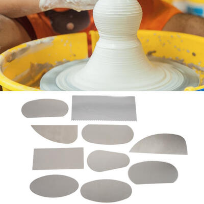 

Greensen 10Pcs Stainless Steel Plate Clay Carving Graving Sculpture Ceramic Arts Crafts Tools