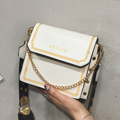 

North bag woman 2019 new trendy Korean version fashion 100 small square bag chain handbag single shoulder oblique span bag
