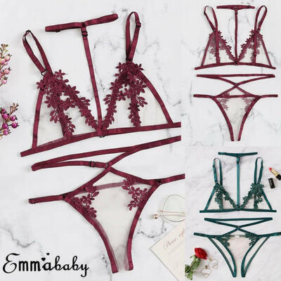 

Women Sexy-Lingerie Babydoll Lace Choker Nightwear Sleepwear Underwear G-string