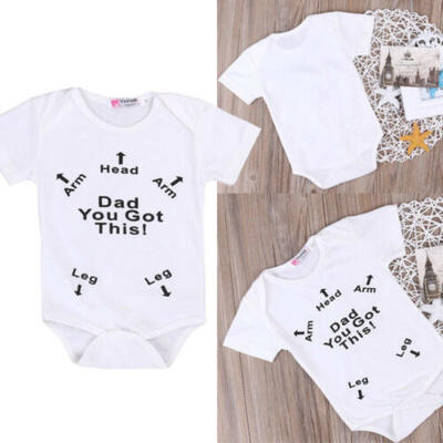 

Dad You Got This Newborn Baby Girl Boy Cotton Clothes Bodysuit Romper Outfits