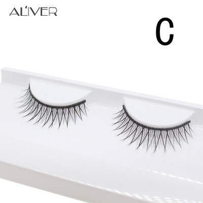 

〖Follure〗1 Pairs Thick Long Cross Party False Eyelashes Black Band Fake Eye Lashes A